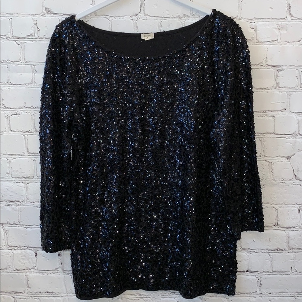 J. Crew Sequin Party Top